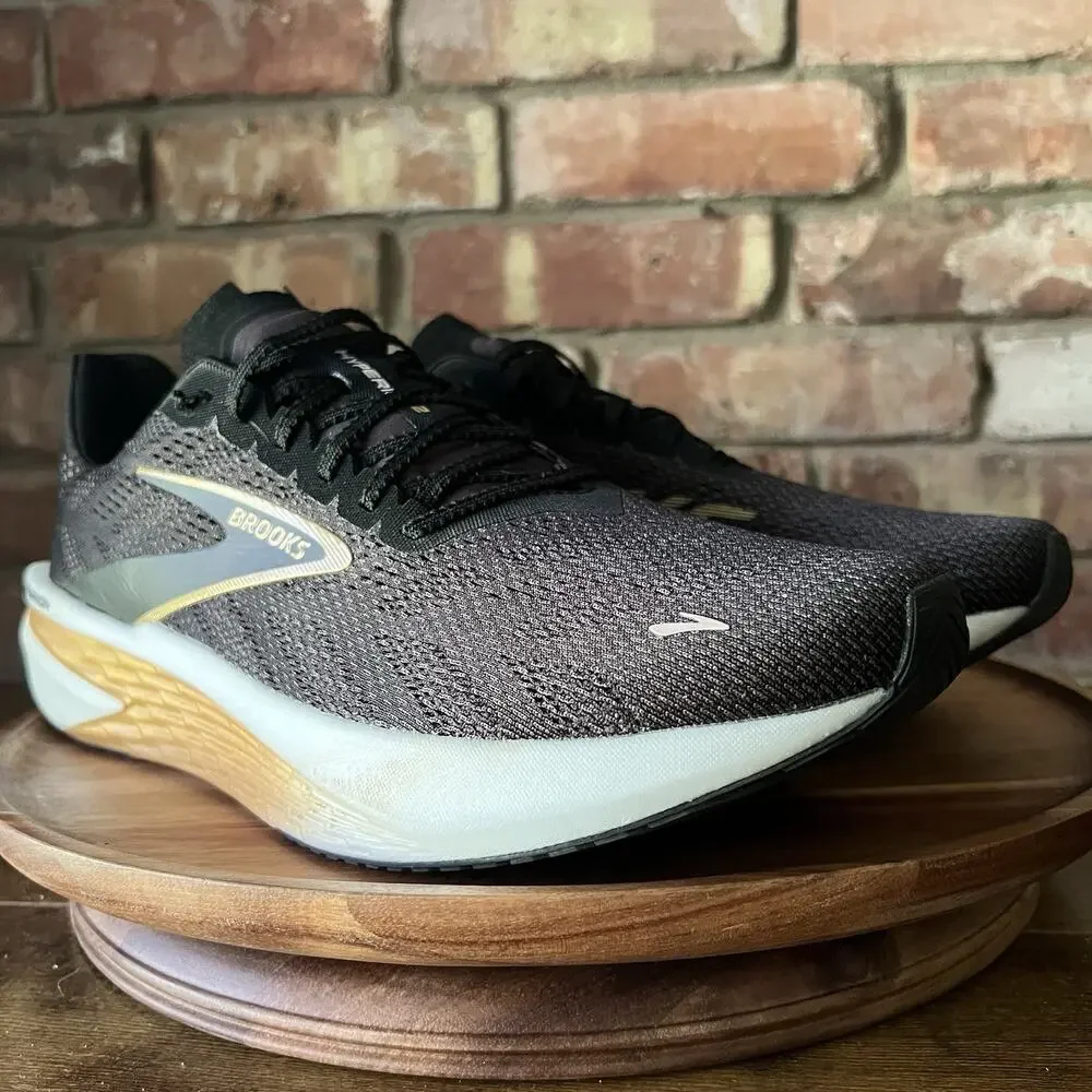 Brooks Hyperion 2 Race Running Cushioned Black Gold Sneakers Shoes Mens 12